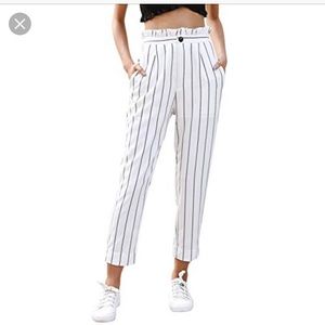 Chic and classy striped high waisted pants